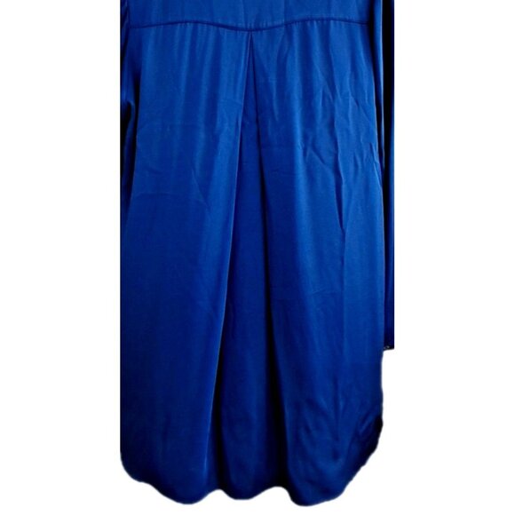 Nouvelle Palm Beach Women's L Royal Blue Silk Long Sleeve Blouse - Picture 6 of 8